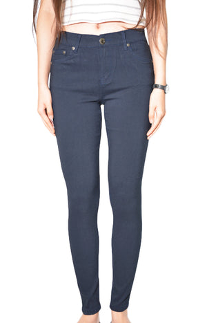 Wakee Jeggings High Rise In Dark Blue 60107, Jeans, Wakee - Dressed By Swish
