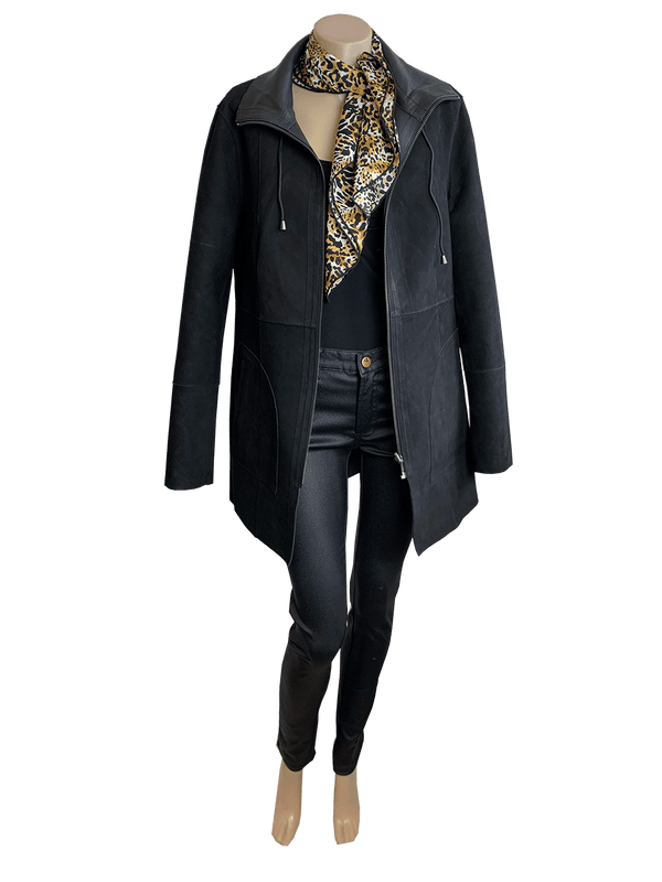 Kesta Long Line Reversible Suede / Leather Long Line Jacket, Jacket, Kesta - Dressed By Swish