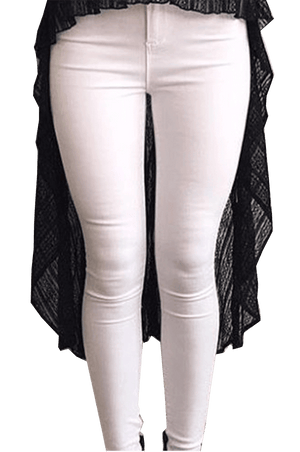 Wakee White High Waisted Jean 10055, Jeans, Wakee - Dressed By Swish