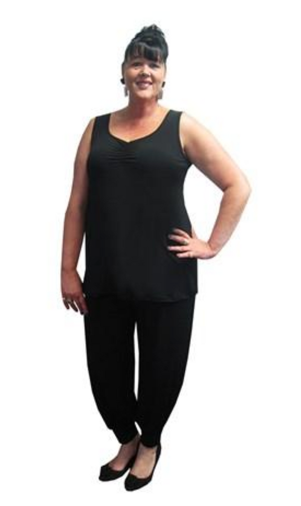 RTM (Room To Move) Soft Knit  Ruched Front Singlet, Top, RTM - Dressed By Swish