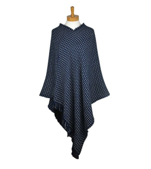 Taylor Hill Navy and White Lexie Poncho