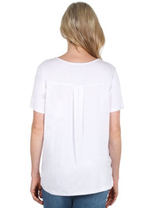 Emily Bamboo White Print T-Shirt