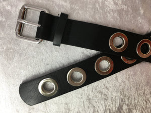 Koli Black Metal Eyelet PVC Belt, Belt, Koli - Dressed By Swish