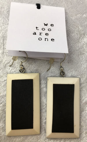 We too are one Resin Rectangle Drop Earings, Earings, We too are one - Dressed By Swish
